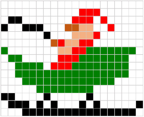 Disegni Della Slitta Di Babbo Natale Da Colorare.Coding Unplugged E Pixel Art La Scheda Della Slitta Di Babbo Natale Maestro Alberto