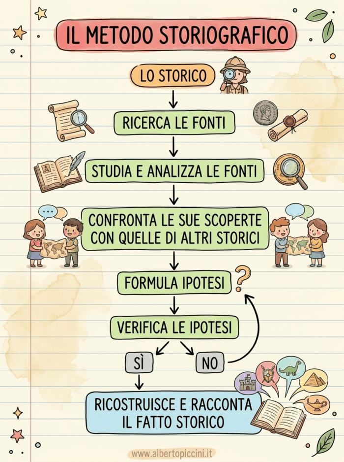Imetodo storiografico maestro alberto nfografica