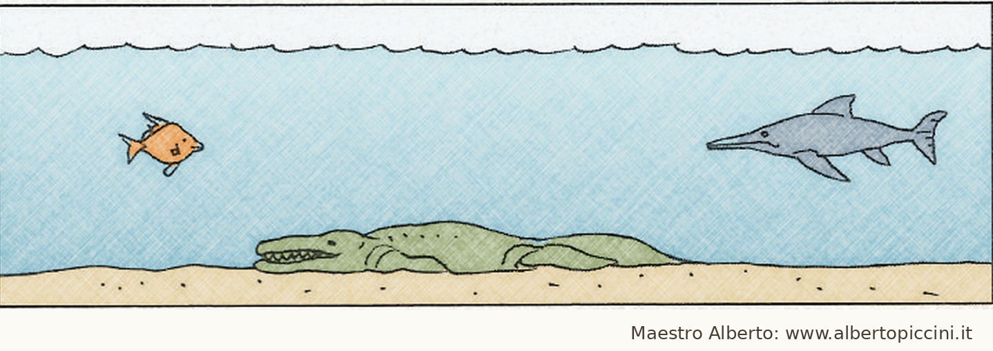 Fase 1 della fossilizzazione: un animale marino morto sul fondo del mare