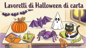Lavoretti di Halloween di carta: 5 schede da stampare per la scuola primaria