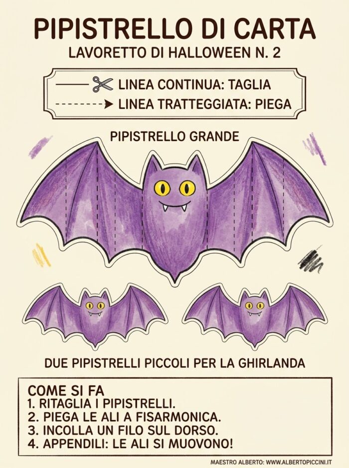 Lavoretti halloween maestro alberto pipistrello