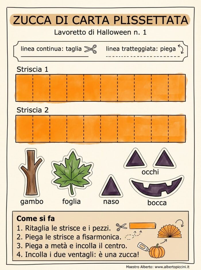 Lavoretti halloween maestro alberto zucca